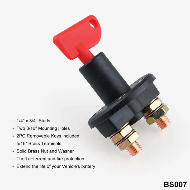 Car modified main power switch, battery, battery switch, double-post leak-proof knob type
Car modified main power switch, battery, battery switch, double-post leak-proof knob type