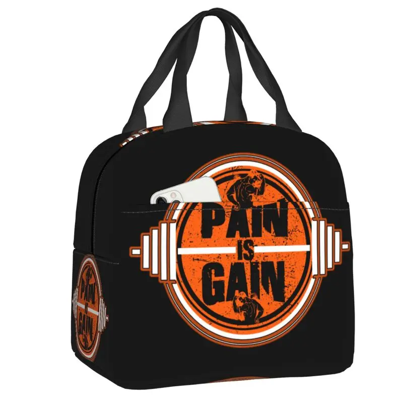 Pain Is Gain Gym Lunch Bag Men Women Powerhouse Cooler Warm Insulated Lunch Box for Student School Work Picnic Food Tote Bags 
Pain Is Gain Gym Lunch Bag Men Women Powerhouse Cooler Warm Insulated Lunch Box for Student School Work Picnic Food Tote Bags