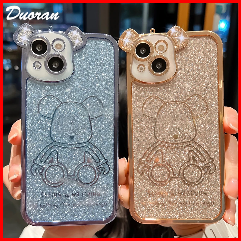 Luxury Diamond Glitter Violent Bears Phone Case For iPhone 11 12 13 Pro Max 7 8 Plus XR X XS Lens Protection Back Cover
Luxury Diamond Glitter Violent Bears Phone Case For iPhone 11 12 13 Pro Max 7 8 Plus XR X XS Lens Protection Back Cover