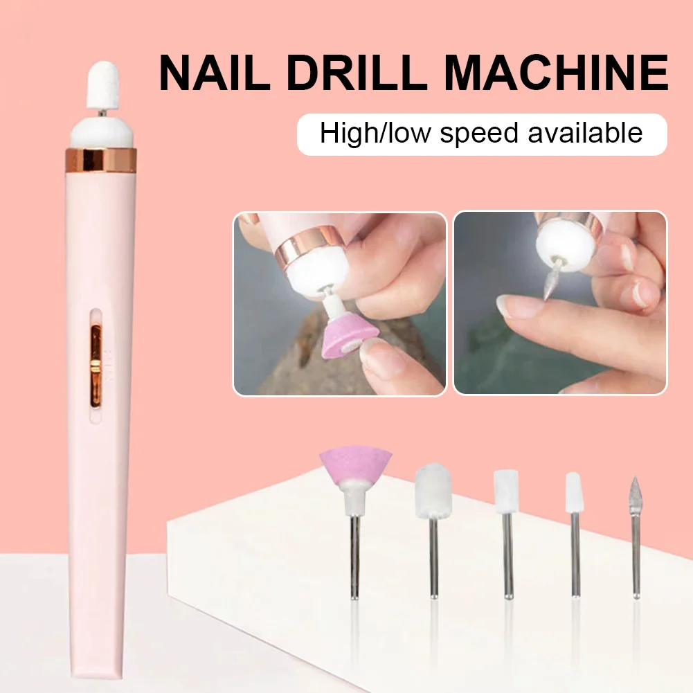 Electric Nail Drill Machine Portable Nail Grinding Polisher With LED And 5 Grinding Heads Gel Remover Manicure Tool
Electric Nail Drill Machine Portable Nail Grinding Polisher With LED And 5 Grinding Heads Gel Remover Manicure Tool