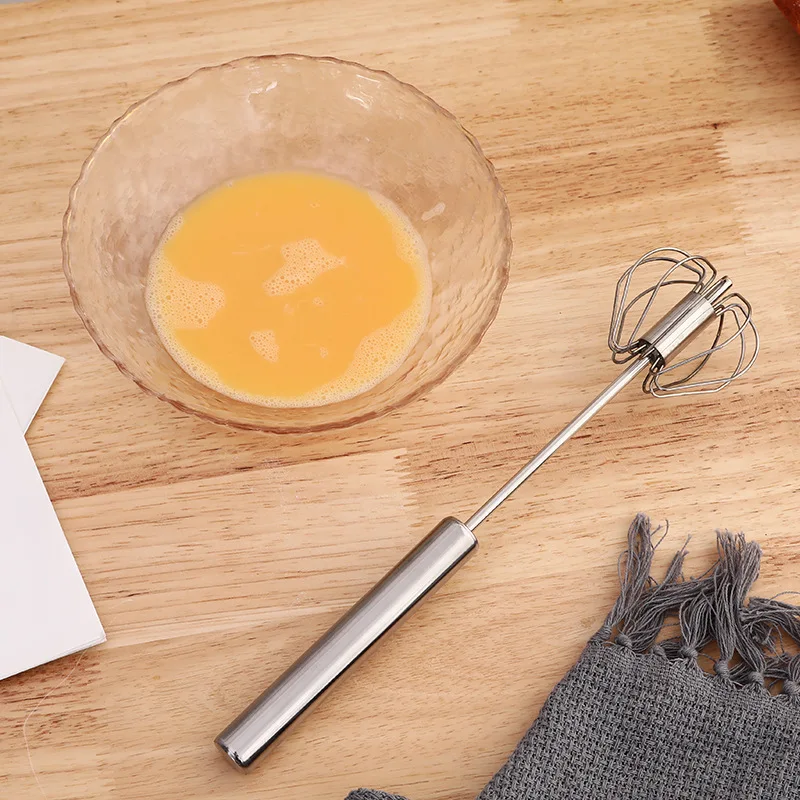 Semi-automatic Egg Beater 304 Stainless Steel Egg Whisk Manual Hand Mixer Self Turning Egg Stirrer Kitchen Accessories Egg Tools
Semi-automatic Egg Beater 304 Stainless Steel Egg Whisk Manual Hand Mixer Self Turning Egg Stirrer Kitchen Accessories Egg Tools