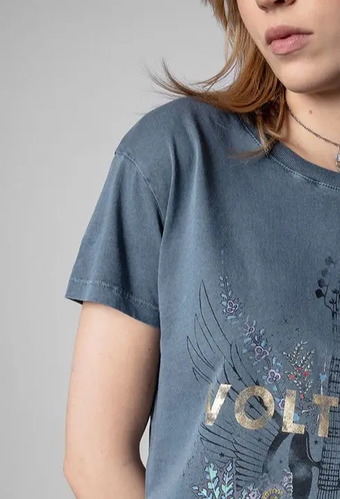 Women's Guitar Lettering Gilded Printed O-Neck Tees Short Sleeve T-Shirt
Women's Guitar Lettering Gilded Printed O-Neck Tees Short Sleeve T-Shirt