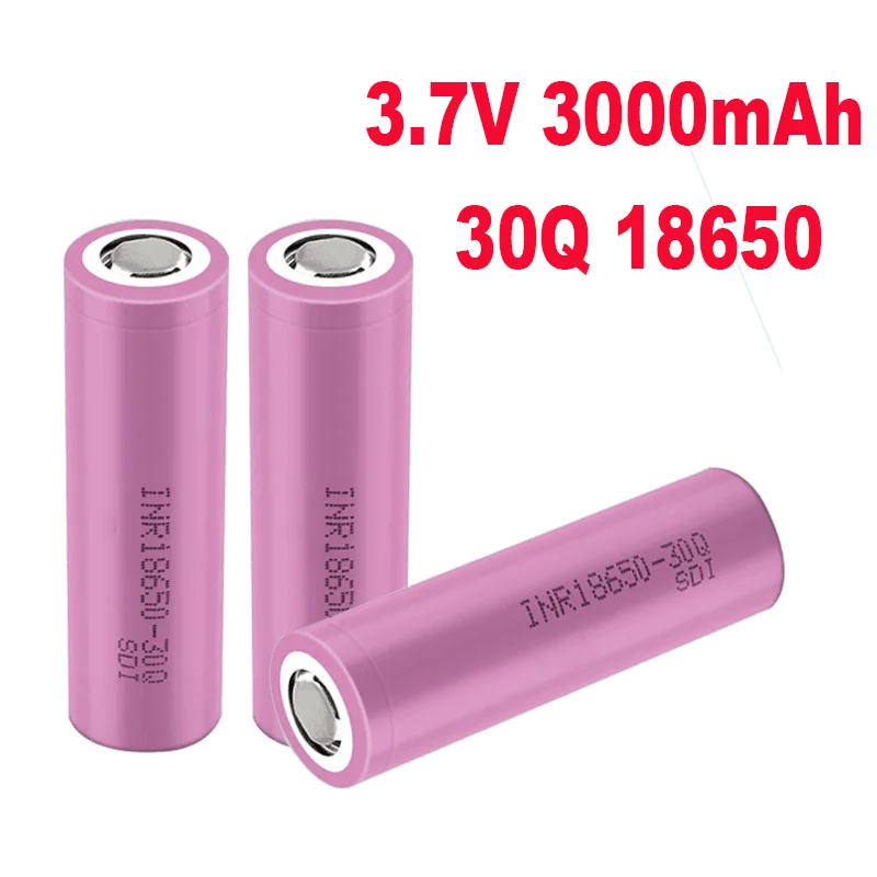 100% Original INR 18650 battery 3.7V 3000mAh INR18650 30Q li-ion Rechargeable Batteries Hight Power Discharge 30A Larger Current
100% Original INR 18650 battery 3.7V 3000mAh INR18650 30Q li-ion Rechargeable Batteries Hight Power Discharge 30A Larger Current