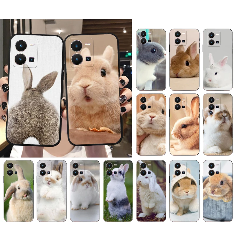 

Beautiful Bunny Rabbits Phone Case for VIVO Y53S Y33S Y22S Y11S Y31 Y21 Y70 Y20 Y21S Y72 Y35 Y51 Y01 V23E V21 V23 V21E Funda