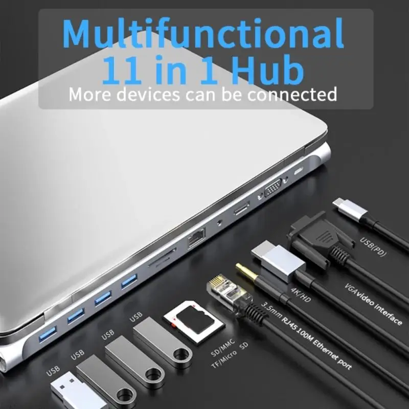 Usb 3.0 Usb-c Hub Type C Hub Docking Station Usb C Adapter 11 Port Docking Station Usb-c Hub Usb-c Docking Station New Hot Hub
Usb 3.0 Usb-c Hub Type C Hub Docking Station Usb C Adapter 11 Port Docking Station Usb-c Hub Usb-c Docking Station New Hot Hub
