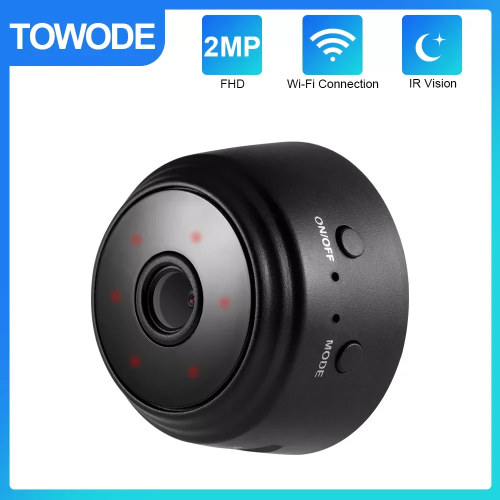 IP-камера TOWODE HD 1080P компактная с функцией ночного видения и датчиком движения
IP-камера TOWODE HD 1080P компактная с функцией ночного видения и датчиком движения