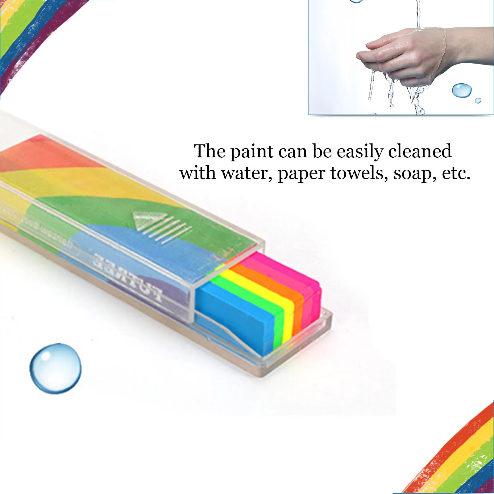 Face Body Paint Tattoo Rainbow Colored Painting Stick Pen Pigment Washable Halloween Adult Kid Beauty Party Favors Makeup Tools
Face Body Paint Tattoo Rainbow Colored Painting Stick Pen Pigment Washable Halloween Adult Kid Beauty Party Favors Makeup Tools