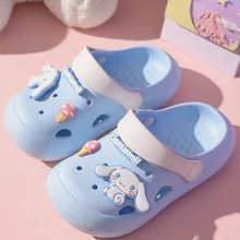 Sanrio Kids Summer Soft Sole Cave Shoes Kuromi Bath Slippers Boys Girls Baby Cute Anti-Slip Quick-Drying Sandals Cartoon Anime
