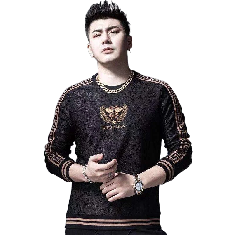 Men's Long Sleeve Dark Pattern Embroidered hoodies Spring and Autumn Fashion Brand Slim Fit Base Shirt Sweatshirts Top
Men's Long Sleeve Dark Pattern Embroidered hoodies Spring and Autumn Fashion Brand Slim Fit Base Shirt Sweatshirts Top