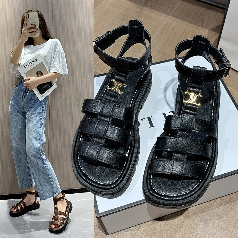 Summer Gladiator Ladies Sandals Thick-soled Roman Style Fashion 2022 New Low-heel Leisure Vacation Elegant and Comfortable
Summer Gladiator Ladies Sandals Thick-soled Roman Style Fashion 2022 New Low-heel Leisure Vacation Elegant and Comfortable
