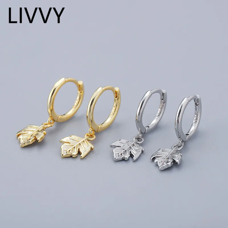 LIVVY Silver Color Fashion Creative Maple Leaf Small Earrings for Women Birthday Party Jewelry Gifts
LIVVY Silver Color Fashion Creative Maple Leaf Small Earrings for Women Birthday Party Jewelry Gifts