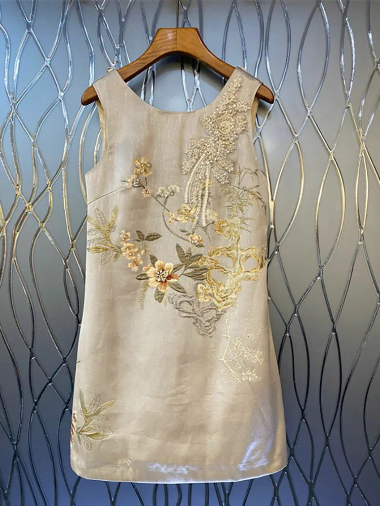 Delocah High Quality Summer Women Fashion Runway Party Mini Dress Sleeveless Gorgeous Crystal Beading Embroidery A-Line Dresses
Delocah High Quality Summer Women Fashion Runway Party Mini Dress Sleeveless Gorgeous Crystal Beading Embroidery A-Line Dresses