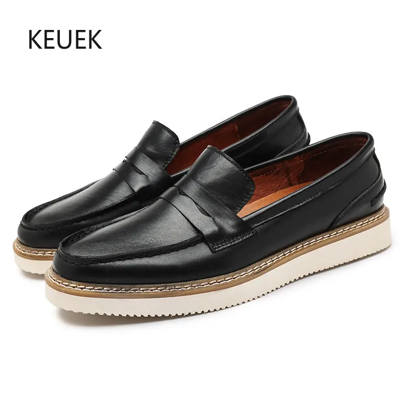 New Luxury Design Men Casual Shoes Genuine Leather Dress Loafers Outdoor Thick Sole Derby Flat Shoes Male Oxfords Youth 5A
New Luxury Design Men Casual Shoes Genuine Leather Dress Loafers Outdoor Thick Sole Derby Flat Shoes Male Oxfords Youth 5A