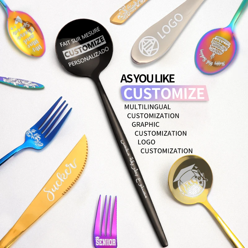 Free Custom 2022 New Cutlery Gift Set Knife Fork Spoon Stainless Steel Dinnerware Custom Logo Flatware Dishwasher Safe Tableware
Free Custom 2022 New Cutlery Gift Set Knife Fork Spoon Stainless Steel Dinnerware Custom Logo Flatware Dishwasher Safe Tableware