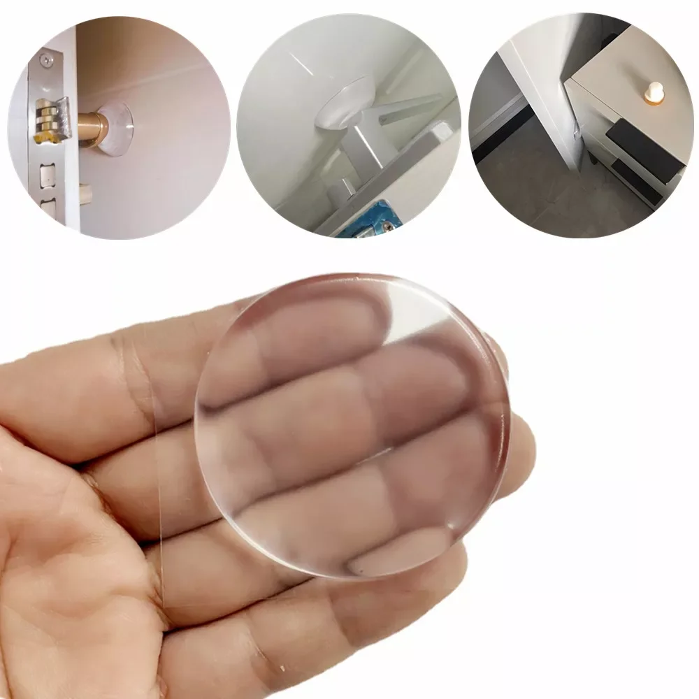 Round Silicone Door Handle Bumpers Self-adhesive Wall Protector Pads Door Stoppers Muffler Household Anti-collision 
Round Silicone Door Handle Bumpers Self-adhesive Wall Protector Pads Door Stoppers Muffler Household Anti-collision