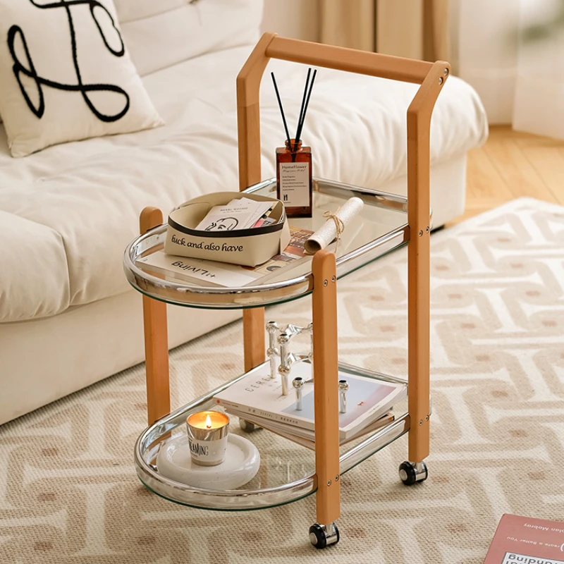 Removable Sofa Side Table Bedside Storage Trolley Rack Living Room Retro Style Dining Car with Wheels
Removable Sofa Side Table Bedside Storage Trolley Rack Living Room Retro Style Dining Car with Wheels