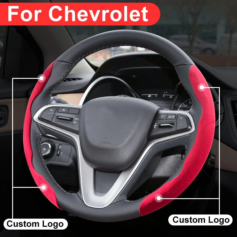 

For Chevrolet Universal Steering Wheel Cover Equinox Blazer CRUZE LOVE Malibu Camaro Cavalier Captiva MONZA Interior Accessories