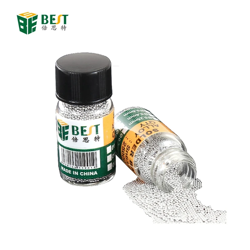 1 Bottle BGA Reballing Balls 0.2 0.25 0.3 0.35 0.4 0.45 0.5 0.55 0.6 0.65 MM BGA Solder Ball Leaded For BGA Rework Repair Tools
1 Bottle BGA Reballing Balls 0.2 0.25 0.3 0.35 0.4 0.45 0.5 0.55 0.6 0.65 MM BGA Solder Ball Leaded For BGA Rework Repair Tools