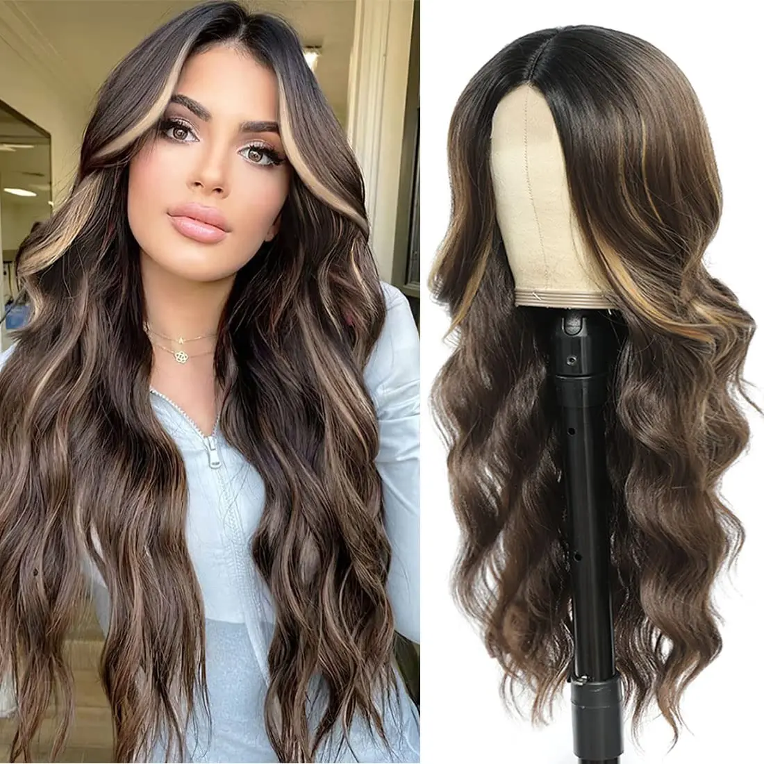 Коричневый парик с волнистыми волосами, длинный синтетический парик с фронтальной сеткой, 26 дюймов, свободный волнистый парик, синтетическ... 
Коричневый парик с волнистыми волосами, длинный синтетический парик с фронтальной сеткой, 26 дюймов, свободный волнистый парик, синтетическ...