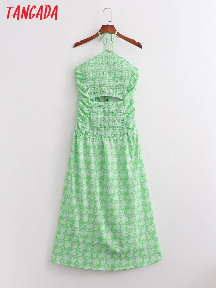 Tangada Women's Summer Dress Fashion Flowers Print Halter Dresses Back Bow Female Casual Beach Dress 1D112
Tangada Women's Summer Dress Fashion Flowers Print Halter Dresses Back Bow Female Casual Beach Dress 1D112