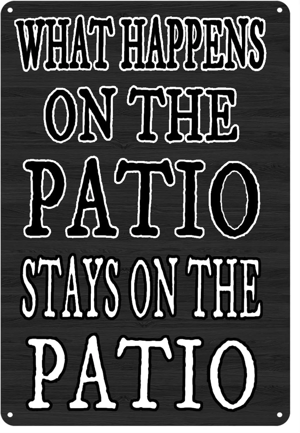 Забавный metl tn sgn Wht hppens on the pto stys Wll rt decorton humor 12x16nch