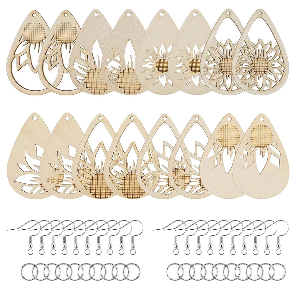 Wooden Earring Earrings Making Blanks Kit Pendants Blank Teardrop Drop Wood Natural Sunflower Cutouts Set Dangle Jewelry
Wooden Earring Earrings Making Blanks Kit Pendants Blank Teardrop Drop Wood Natural Sunflower Cutouts Set Dangle Jewelry