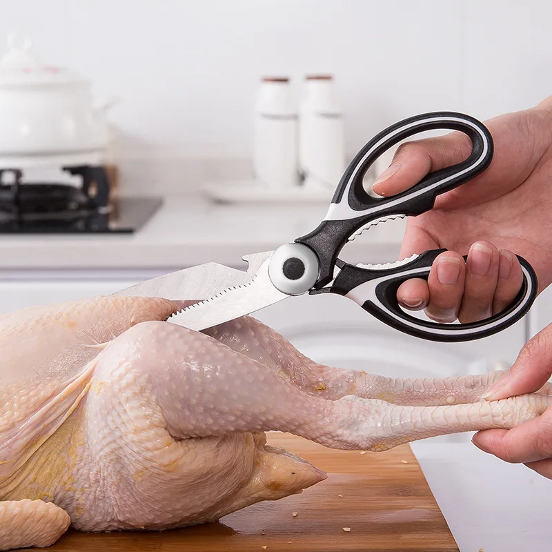4-in-1 Kitchen Scissors Stainless Steel Cutting Knife Meat Cutting Scissors for Fish Chicken Bone Corkscrew Fish Scraping Device
4-in-1 Kitchen Scissors Stainless Steel Cutting Knife Meat Cutting Scissors for Fish Chicken Bone Corkscrew Fish Scraping Device