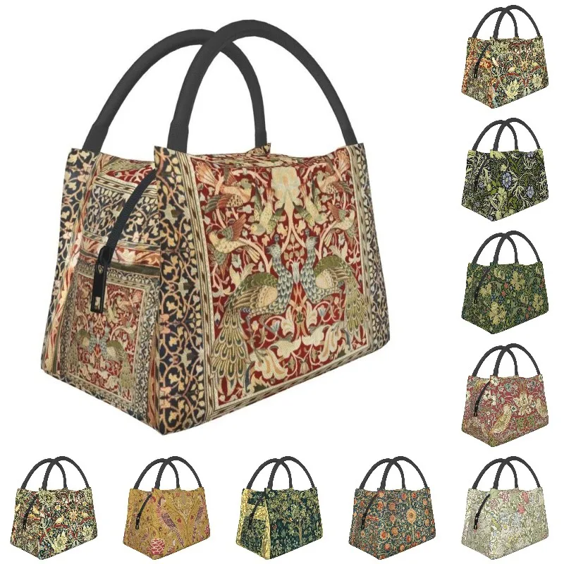William Morris Vintage Insulated Lunch Bags for Women Floral Textile Pattern Portable Thermal Cooler Bento Box Shoulder Bag
William Morris Vintage Insulated Lunch Bags for Women Floral Textile Pattern Portable Thermal Cooler Bento Box Shoulder Bag