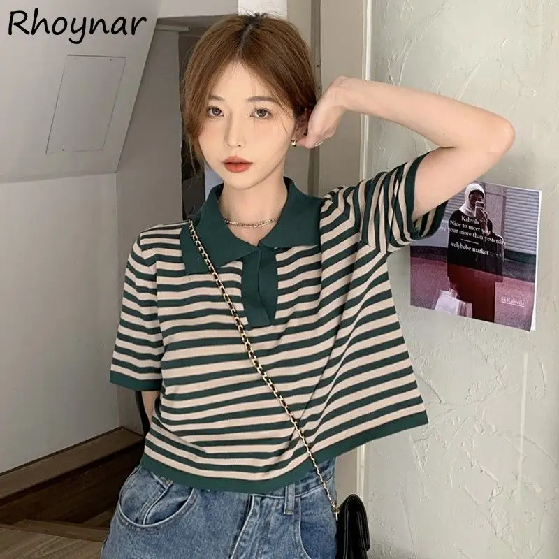 Striped T-shirts Women Summer New Arrival Korean Style Crop Tops Fashion Patchwork Leisure Retro Straight All-match Chic Young 
Striped T-shirts Women Summer New Arrival Korean Style Crop Tops Fashion Patchwork Leisure Retro Straight All-match Chic Young