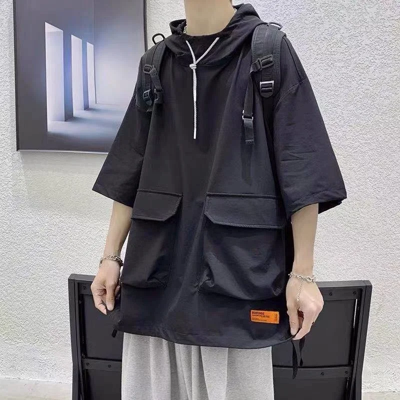 Punk oversized TT t-shirt men's summer / autumn hooded short sleeve t-shirt men's fashion men's Korean student loose hooded
Punk oversized TT t-shirt men's summer / autumn hooded short sleeve t-shirt men's fashion men's Korean student loose hooded