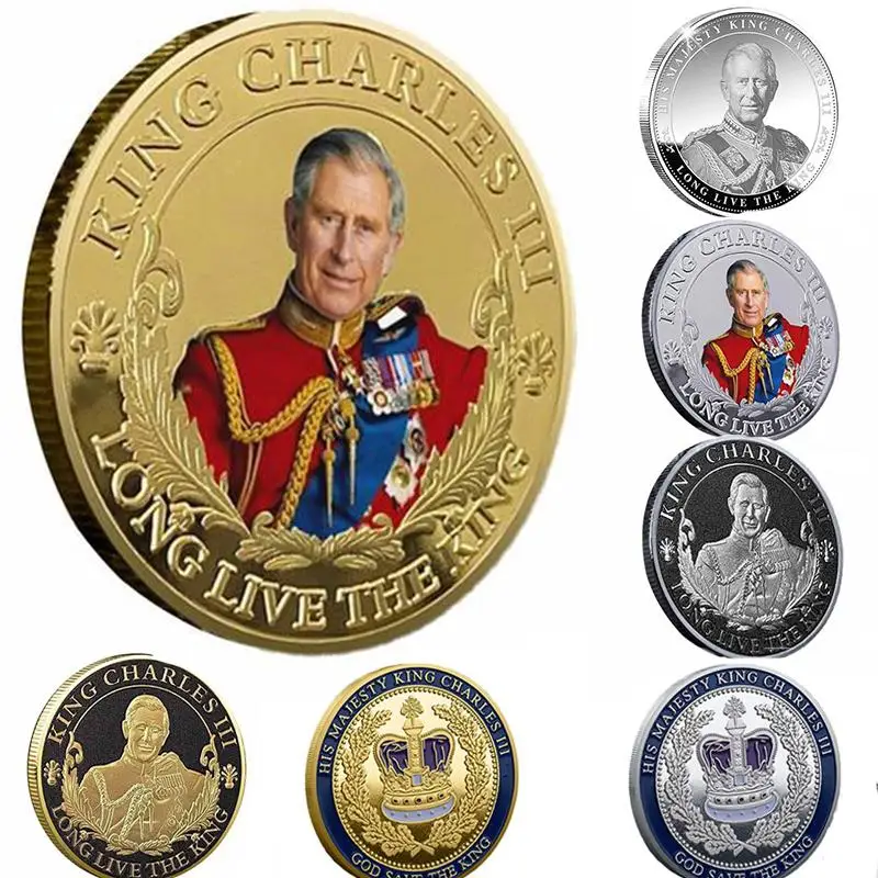 The King Of England Charles III Gold Plated Commemorative Coin Set UK Royal Challenge Coins Keychain Crafts Souvenir Gifts
The King Of England Charles III Gold Plated Commemorative Coin Set UK Royal Challenge Coins Keychain Crafts Souvenir Gifts
