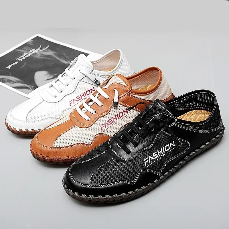 Waterproof Antiskid Casual Leather Shoes For Men Handmade Antiskid Flat Shoes Soft Comfortable Walking Shoes For All Occasions
Waterproof Antiskid Casual Leather Shoes For Men Handmade Antiskid Flat Shoes Soft Comfortable Walking Shoes For All Occasions
