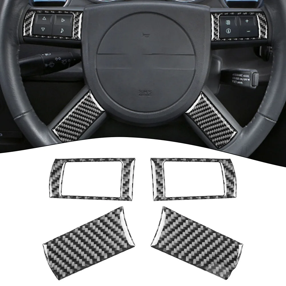 4Pcs For Dodge For Challenger 2008-2010 Carbon Fiber Steering Wheel Button Cover Trim Sticker Car Interior Mouldings
4Pcs For Dodge For Challenger 2008-2010 Carbon Fiber Steering Wheel Button Cover Trim Sticker Car Interior Mouldings