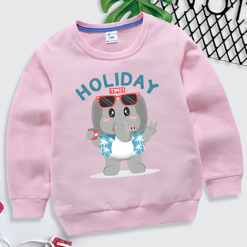 Elephant Holiday Time Print Kids Clothes Girls Autumn Cartoon Sweatshirts Funny Animal Toddler Baby Boy Long Sleeve Hoodies
Elephant Holiday Time Print Kids Clothes Girls Autumn Cartoon Sweatshirts Funny Animal Toddler Baby Boy Long Sleeve Hoodies