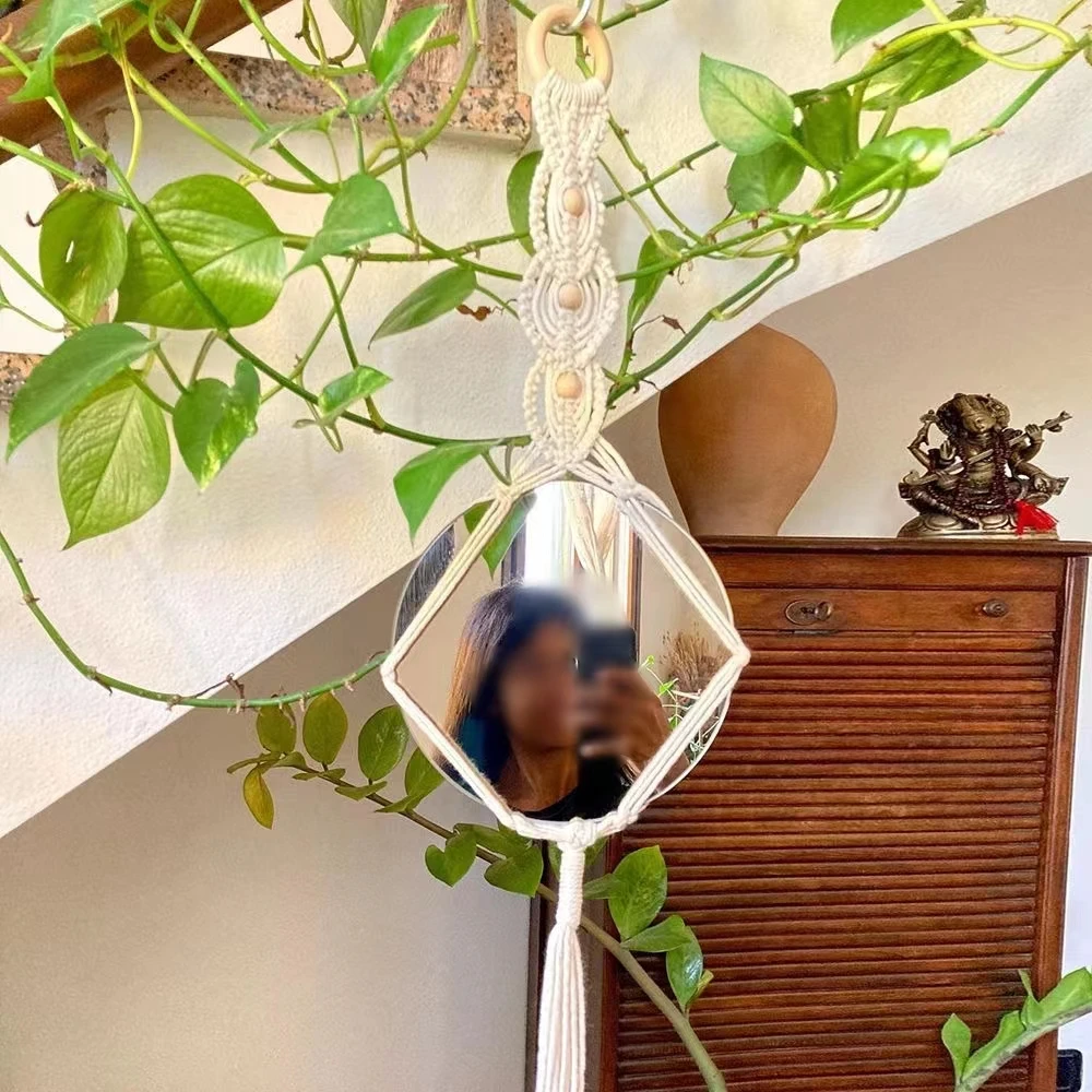 Boho Macrame Wall Hanging Tapestry Mirror Holder Nordic Home Decoration Cotton Rope Hand-woven Tapestry 80cm No Mirror
Boho Macrame Wall Hanging Tapestry Mirror Holder Nordic Home Decoration Cotton Rope Hand-woven Tapestry 80cm No Mirror