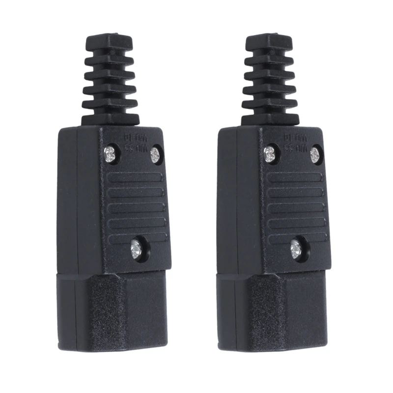 

2X Black IEC-320 C14 Male Plug AC Power Inlet Socket Connector 250V 10A