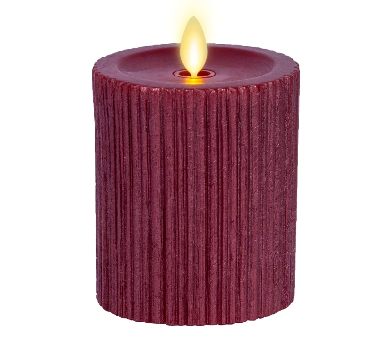 Free Shipping - Ribbed Metallic Red Flameless Candle Pillar - Recessed Top Unscented - 3.25" x 4.5"
Free Shipping - Ribbed Metallic Red Flameless Candle Pillar - Recessed Top Unscented - 3.25" x 4.5"