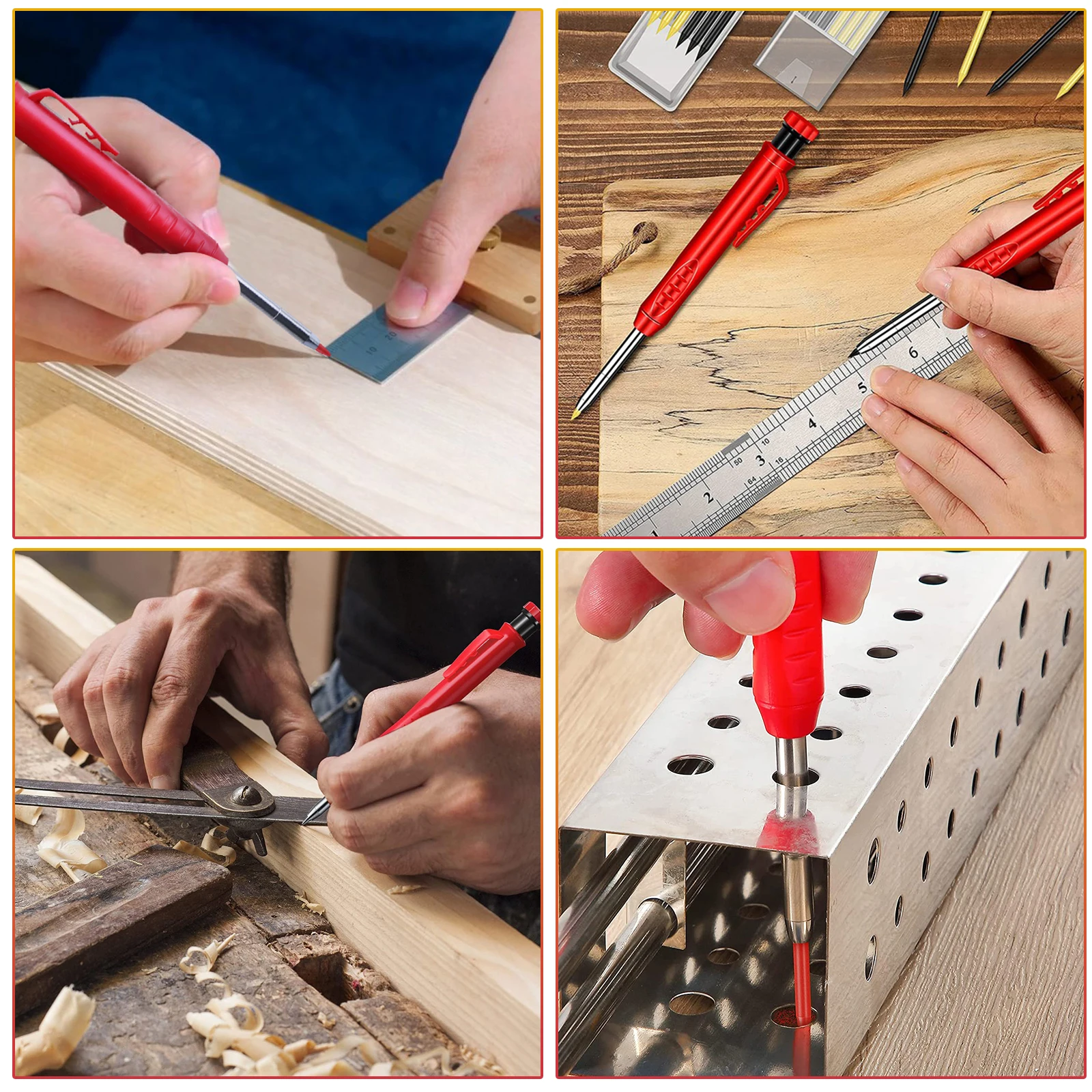 Набор карандашей для столярных работ, 6 коробок, плотничные ручки, маркировочный инструмент, фитинг для деревообработки 
Набор карандашей для столярных работ, 6 коробок, плотничные ручки, маркировочный инструмент, фитинг для деревообработки