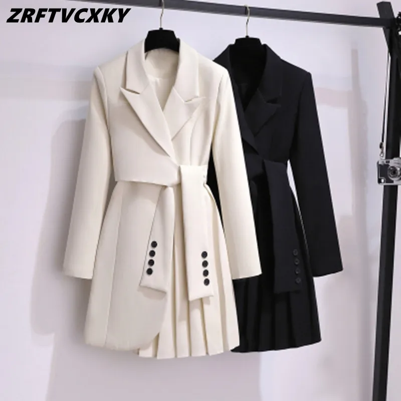 Temperament Fashion Office OL Dress 2022 New Autumn Women Notched Long Sleeve Lace Up Waist Pleated Mini Dresses Vestidos
Temperament Fashion Office OL Dress 2022 New Autumn Women Notched Long Sleeve Lace Up Waist Pleated Mini Dresses Vestidos