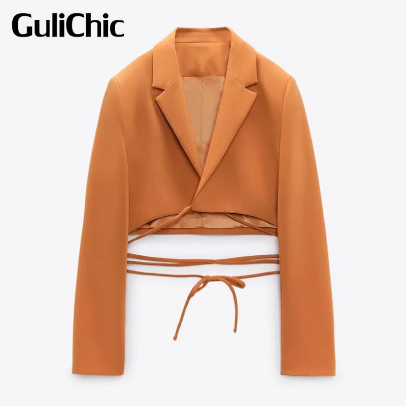 3.18 GuliChic Turn-Down Collar Long Sleeve Bandage Design Short Blazer Or Mid Waist Shorts Skirts Fashion 2 Piece Set Women
3.18 GuliChic Turn-Down Collar Long Sleeve Bandage Design Short Blazer Or Mid Waist Shorts Skirts Fashion 2 Piece Set Women
