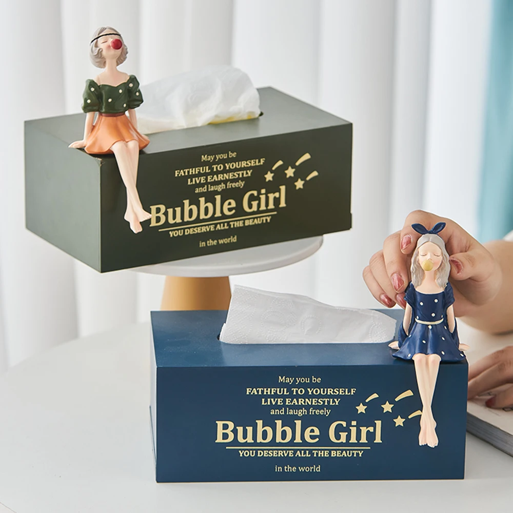 Wooden Tissue Holder Resin Girl Statue Household Paper Towel Storage Box Removable Tissue Boxes for Home Decoration Accessories 
Wooden Tissue Holder Resin Girl Statue Household Paper Towel Storage Box Removable Tissue Boxes for Home Decoration Accessories