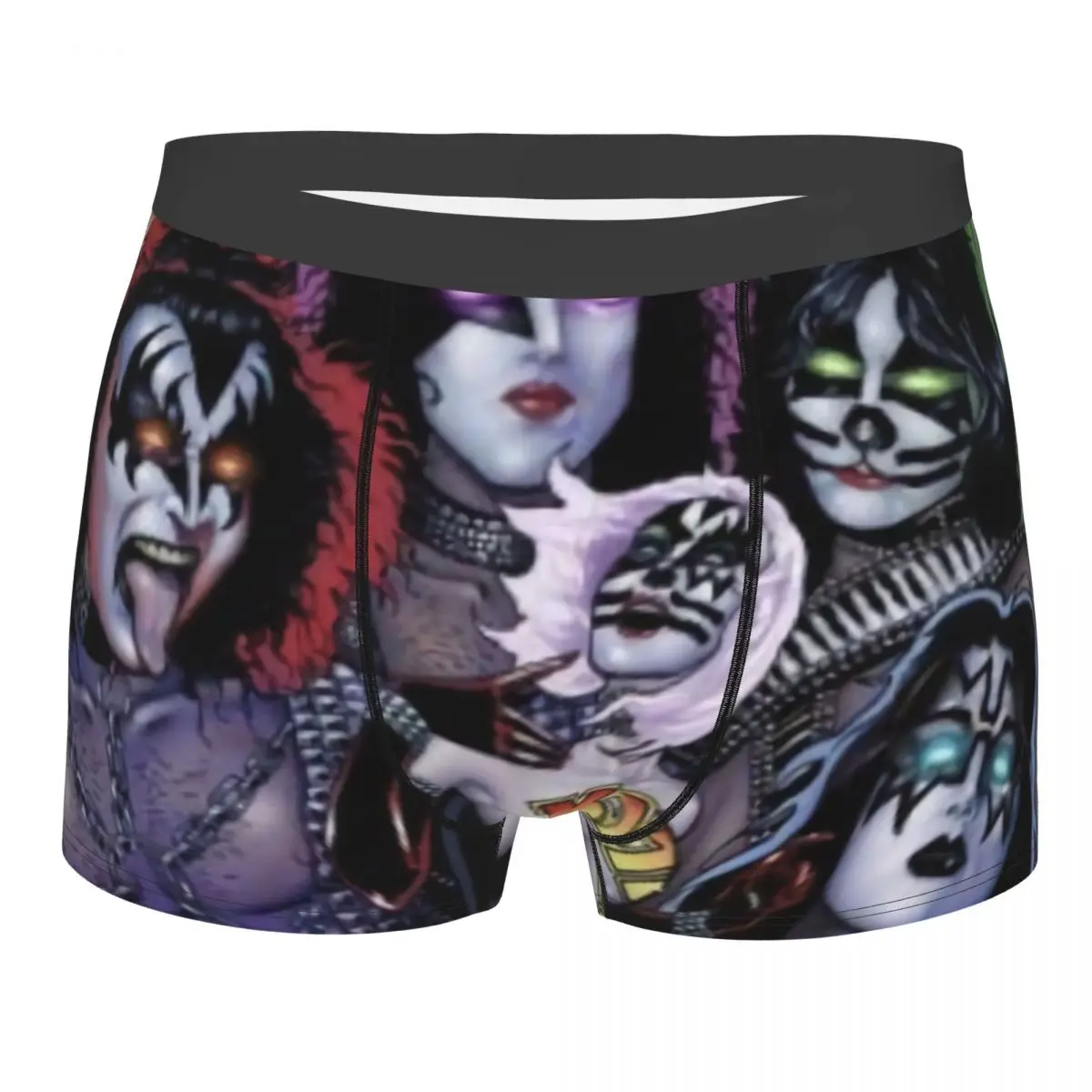 

Kiss Rock Band Boxer Shorts Men 3D Print Male Breathbale Underwear Panties Briefs
