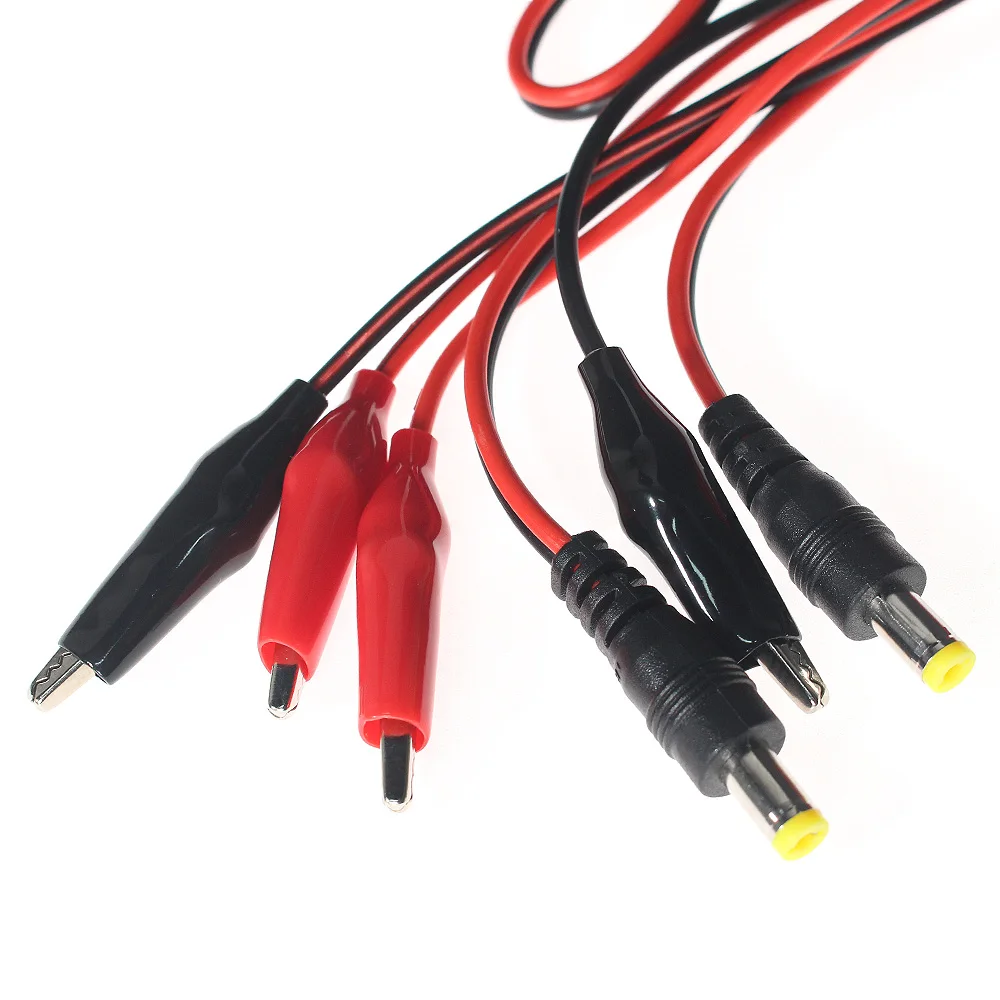 2PCS 2 Alligator Clip To DC 1 Male or Female Head Turn Medium Alligator Clip Line Clips Crocodile Test Leads 1m DC 5.5*2.1mm
2PCS 2 Alligator Clip To DC 1 Male or Female Head Turn Medium Alligator Clip Line Clips Crocodile Test Leads 1m DC 5.5*2.1mm