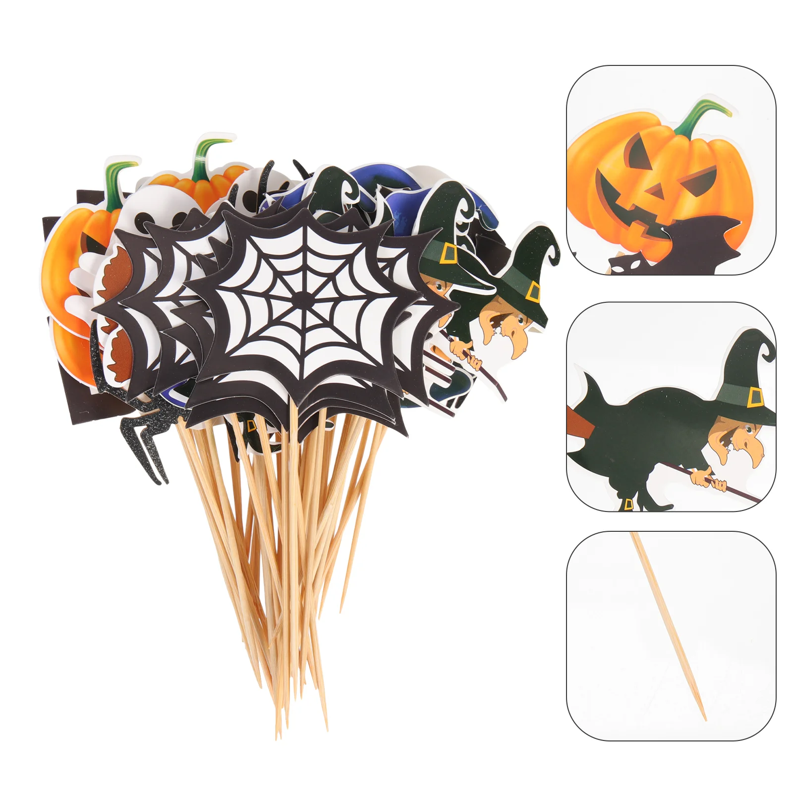 48Pcs Halloween Cake Picks Cupcake Adornments Cake Paper Wood Toppers Party Cake Decors Capcake
48Pcs Halloween Cake Picks Cupcake Adornments Cake Paper Wood Toppers Party Cake Decors Capcake