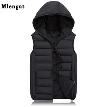 2021 New Spring Autumn Sleeveless Jacket for Men Fashion Warm Hooded Male Winter Vest Light Plus Size Mens Work Vests Waistcoat
