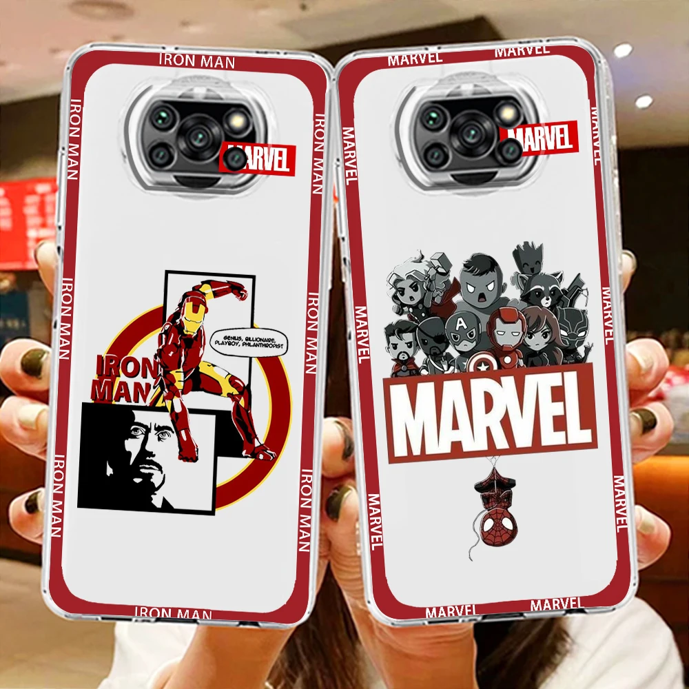 Marvel Thanos Iron Man Logo Phone Case For Xiaomi Mi Poco X5 X4 X3 NFC F4 F3 GT M5 M5s M4 M3 Pro C50 C40 5G Transparent Cover
Marvel Thanos Iron Man Logo Phone Case For Xiaomi Mi Poco X5 X4 X3 NFC F4 F3 GT M5 M5s M4 M3 Pro C50 C40 5G Transparent Cover