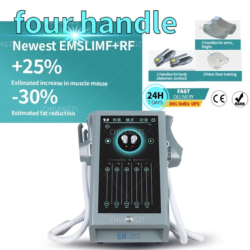 2022 New emslim HI-EMT Muscle Stimu 4 Neo RF Machine Electromagnetic Tesla four Handles Body Sculpting Muscle Emszero Machine
2022 New emslim HI-EMT Muscle Stimu 4 Neo RF Machine Electromagnetic Tesla four Handles Body Sculpting Muscle Emszero Machine
