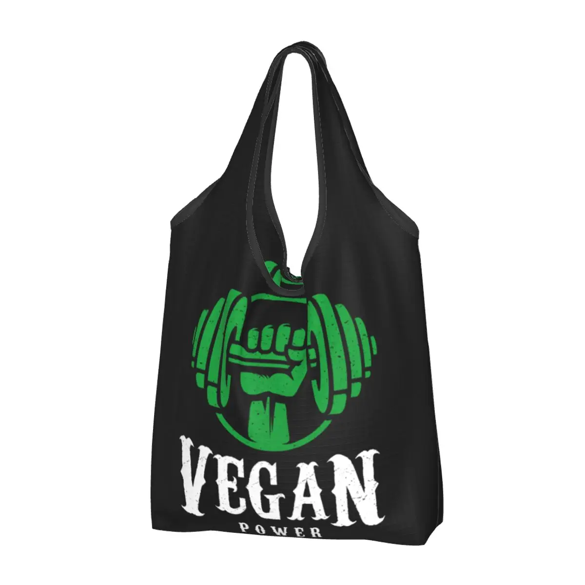 Cute Vegan Power Shopping Tote Bag Portable Powered By Plants Groceries Shoulder Shopper Bag 
Cute Vegan Power Shopping Tote Bag Portable Powered By Plants Groceries Shoulder Shopper Bag