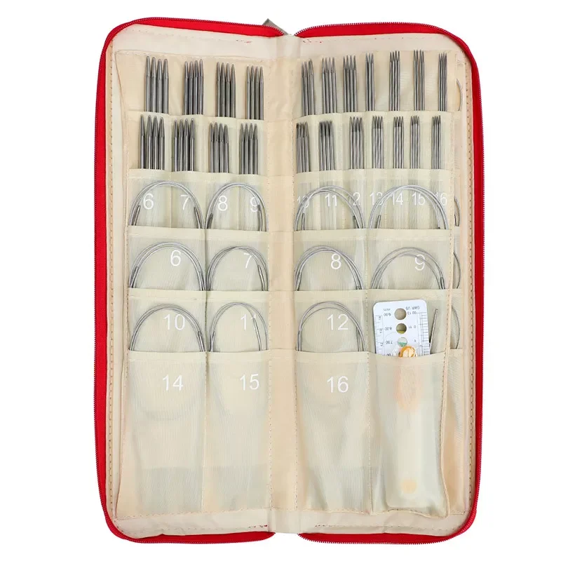 121pcs Double Point Stainless Knitting Needles Set Straight Needles Circular Knitting Needles Kit Crochet Hooks Set with Bag 
121pcs Double Point Stainless Knitting Needles Set Straight Needles Circular Knitting Needles Kit Crochet Hooks Set with Bag