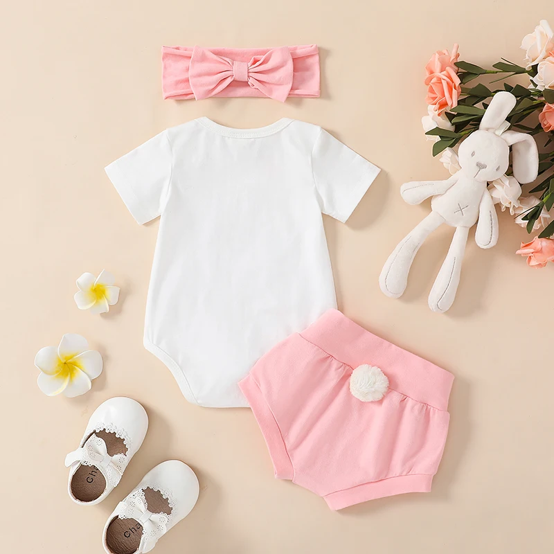 Independence Day Baby Girls Outfits Summer Bunny Print Short Sleeve T-shirt with Tassels and Elastic Shorts Headband Set
Independence Day Baby Girls Outfits Summer Bunny Print Short Sleeve T-shirt with Tassels and Elastic Shorts Headband Set
